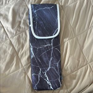 Black Marble Print Sleeve Hot Iron Travel Bag